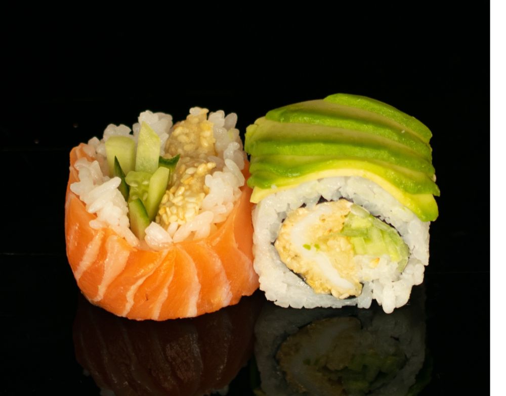 aaa　ROCKS! SUSHI コースター AVOCADO, ŁOSOŚ, KALMAR W SEZAMIE, OGÓREK, POR, MAJONEZ | Sensei